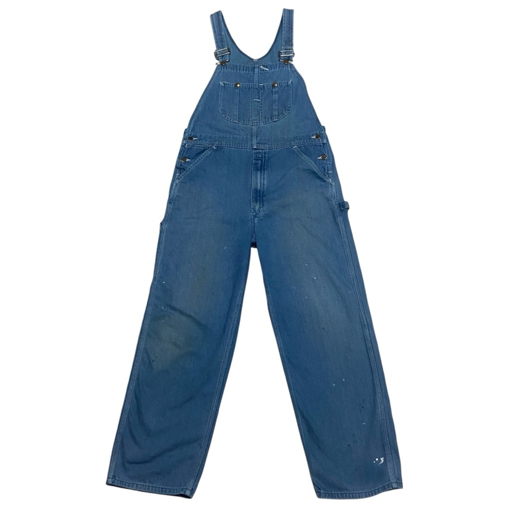 Vtg 70’s Sears Roebucks Wear Tuff Men’s XL Denim Bib Overalls Blue Made in USA